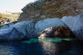 Rock arch at the natural pools on Ponza Island in Italy