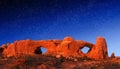 Rock Arch Windows at Night