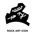 Rock art icon vector isolated on white background, logo concept