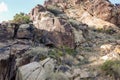 Rock art petroglyphs at Parowan Gap in Iron County, Utah Royalty Free Stock Photo