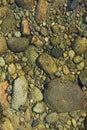 Rock in autumn stream at Crawford Notch State Park in White Mountains of New Hampshire, New England Royalty Free Stock Photo