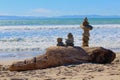 Rock balancing art