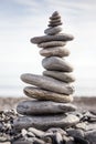 Balancing stone on top of each other Royalty Free Stock Photo