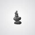 Rock balancing vector illustration. Relax zen stones balanced