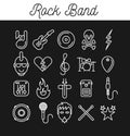 Rock Band Icon Set Royalty Free Stock Photo