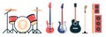 Rock band instruments set