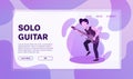 Rock band performance flat illustration Royalty Free Stock Photo