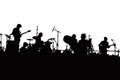 Rock Band Silhouette Royalty Free Stock Photo