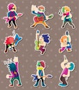 Rock band stickers Royalty Free Stock Photo