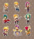 Rock band stickers