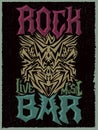 Rock Bar Hardcore poster design template Royalty Free Stock Photo