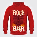 Rock Bar - Vector hoodie print design Royalty Free Stock Photo
