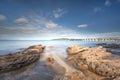 The Rock on the beach and biue sky Royalty Free Stock Photo