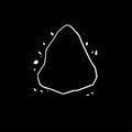 Rock - black and white vector illustration Royalty Free Stock Photo