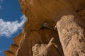 Rock in the bluesky desert acacus libia