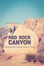 Red Rock Canyon Sign Nevada Royalty Free Stock Photo