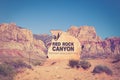 Red Rock Canyon Sign Nevada Royalty Free Stock Photo