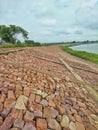 Rock Boulders slope in ground