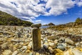 Rock cairn in Mimosa Rocks National Park, NSW, Australia.