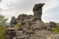 Rock Camel on mountain Kachkanar. The Urals. Russia