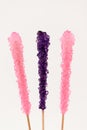 Rock Candy sugar crystal sticks Royalty Free Stock Photo