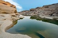 Rock canyon beside maekhong river