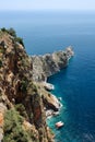 Rock cape near Alanya Turkey Royalty Free Stock Photo