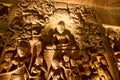 Rock-Carved Buddha Sculptures Inside Ajanta Caves