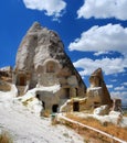 Rock carved church in Urgup / Cappadocia Royalty Free Stock Photo