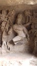 Rock carved Destroyed Dancing Statue from Elephanta caves