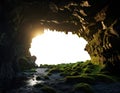 rock cave entrance opening. transparent PNG file. Hollow cavity grotto tunnel.