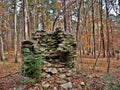 Rock Chimney in William B. Umstead State Park Royalty Free Stock Photo