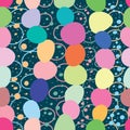 Rock circle pastel colroful vertical seamless pattern Royalty Free Stock Photo