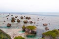 Rock cliff and cape of East cape Hennazaki, Miyako, Okinawa,