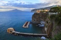 Rock cliff of sorrento coast mediterranean sea south italy Royalty Free Stock Photo