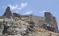 Rock climber, Magacela Castle hill, Spain Royalty Free Stock Photo