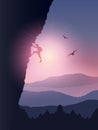 Rock climber background