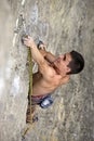 Rock climber on the cliff Royalty Free Stock Photo