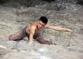 Rock climber on cliff Royalty Free Stock Photo