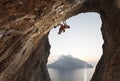 Rock climber on cliff Royalty Free Stock Photo