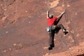 Rock climber on cliff