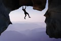 Rock Climber Extreme sports and Mountain climbing concepts Royalty Free Stock Photo
