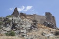 Rock climbers, Magacela Castle hill, Spain Royalty Free Stock Photo