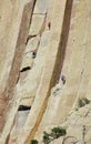 Rock Climbers on Devil's Tower Royalty Free Stock Photo