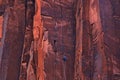 Rock Climbers on a very high rock wall