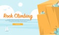 Rock Climbing Advertising Flat Webpage Banner