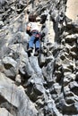 Rock Climbing boy,Ecuador Royalty Free Stock Photo