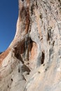 Rock climbing crag area Spectacular Cave in Geyikbayiri, Turkey Royalty Free Stock Photo