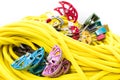 Rock climbing gear close-up Royalty Free Stock Photo