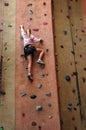 Rock Climbing Girl Royalty Free Stock Photo